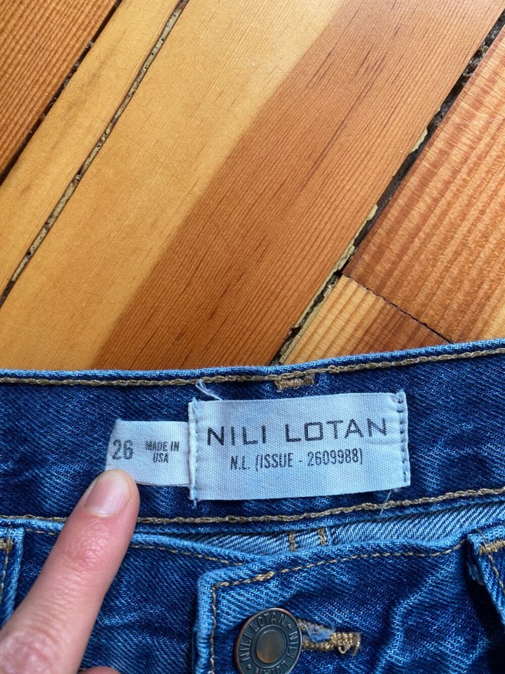 Nili Lotan Taylor Jeans - Straight Leg, Relaxed Fit - Size 26 - Picture 4 of 7